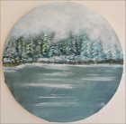 #acrylic on canvas (35x35 cm) (forêt enneigée)