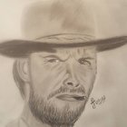 Clint Eastwood (crayons A4)