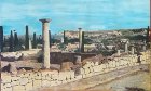 #colorisation photo n/b #acrylic 98 x 78 cm ruines ampurias