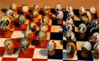Jeux d'échecs : création (d'après des scènes de la vie courante)
